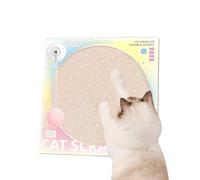Almohadilla para rascar gatitos - Placa de cartón de larga duración, creativo y respetuoso con el medio ambiente | Estilo récord clásico con bola de swing de primavera juguete de cataplasmo, protector