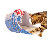 Almohadilla para rascar para gatitos: rascador de garras de delfín de dibujos animados, tablero de actividades para gatos resistente, superficie de juego atractiva, herramienta compacta para el cuidad