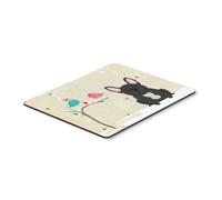 ""Almohadilla para rat n negra con bulldog franc s, regalos navide os de Caroline's Treasures, multicolor, 7,75 x 9,25 (BB2486MP)""