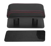 Almohadilla para reposabrazos de coche ABS PU Universal Reposabrazos ajustable para coche Codo izquierdo Soporte de soporte Cojín Antifatiga Antideslizante Modificación (A (borde negro y rojo))
