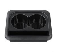 Almohadilla para reposabrazos de coche con portavasos integrado, ranura para tarjetas y compartimento para pañuelos, organizador de almacenamiento ABS para consola central del vehículo, color negro