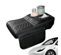 Almohadilla para reposabrazos de coche, organizador de almacenamiento de piel sintética para el interior del vehículo, cojín multifuncional con suave, antiarañazos, fácil instalación para