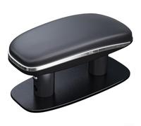 Almohadilla para reposabrazos de coche, reposabrazos, altura ajustable, cojín elevador telescópico, multifuncional, consola central, almohadilla cómoda (negro)