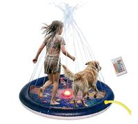 Almohadilla para Salpicaduras de Astronauta, Juguete aspersor para niños, Interactivo de pulverización de Agua con boquillas de Flujo Uniforme, Alfombra de Juego Gruesa Impermeable, diseño Col