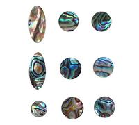 Almohadilla para Teclado de Saxofón, Almohadillas para Botones de Saxofón de Metal de Varios Tamaños Instalación Fácil 9PCS para Instrumento Musical (C351 Color festoneado)