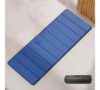 Almohadilla plegable de espuma for acampar, almohadilla for dormir impermeable con saco for senderismo y mochilero(10mm thick/blue 195x72cm)