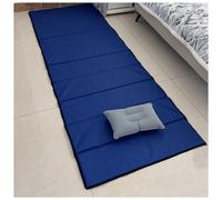 Almohadilla plegable for cuna de Camping, colchoneta for dormir algodón for mochilero, senderismo, colchón inferior impermeable con saco transporte(50mm thick/blue 185x65cm)