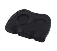 Almohadilla portátil para prensa de café, alfombrilla de silicona con ranura inodora para prensar café con diseño que ahorra espacio, alfombrilla resistente para prensar café para (Negro L 21x15x0,6