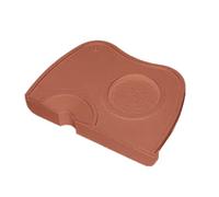 Almohadilla portátil para prensa de café, alfombrilla de silicona con ranura inodora para prensar café con diseño que ahorra espacio, alfombrilla resistente para prensar café para (Marrón M