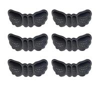 Almohadilla Protector Talon Insertos de cojines para el talón para zapatos sueltos, mayor comodidad y ajuste del zapato, protector del talón para evitar ampollas en el talón (Color : Black, Size : 6