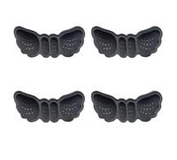 Almohadilla Protector Talon Insertos de cojines para el talón para zapatos sueltos, mayor comodidad y ajuste del zapato, protector del talón para evitar ampollas en el talón (Color : Black, Size : 4