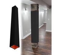 Almohadilla Protectora Colchón para Poste De Baloncesto Protector del cojín del Poste Cuadrado, Escuela de Gimnasio de fútbol al Aire Libre(Black,10.5"x10.5" (27x27cm))