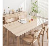 Almohadilla Protectora De Mesa Transparente, Tapete De Mesa Rectangular Antibacteriano Inodoro De 1,3mm, Tapete De Mesa Impermeable, Lavable Y Resistente A Los Arañazos (65x120cm/26x47in,A)