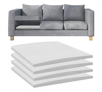 Almohadilla Protectora del Sofá, Reparación de Hundimiento del Cojín 50x50cm 4 PCS, en Poliuretano, Protector del Sofá Para Aumentar La Comodidad, Almohadilla de Soporte de Esponja, Blanco
