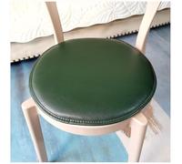 Almohadilla Redonda Antideslizante De Esponja De 2,5 CM, Cojín De Asiento Suave De 30 * 30CM/35 * 35CM/40 * 40CM/45 * 45CM, Cojín For Silla Redondo Impermeable De Cuero(Dark Green,30 * 30cm)