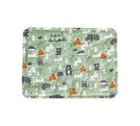 Almohadilla refrescante para mascotas, Cómoda colchoneta autorefrescante con estampado de animales | Cojín refrescante rectangular for cama gato, suministros for mascotas al aire libre(Green move)