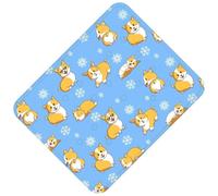 Almohadilla refrescante para mascotas, Cómoda colchoneta autorefrescante con estampado de animales | Cojín refrescante rectangular for cama gato, suministros for mascotas al aire libre(Cute pet blue)