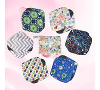Almohadilla sanitaria higiénica para mujer, 6 unidades, reutilizable, lavable, bolsa de almacenamiento lavable