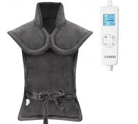 Almohadilla térmica con infusión de grafeno para cuello, hombros y espalda, regalos de cumpleaños para mujeres, hombres, papá, almohadilla térmica eléctrica pesada para aliviar el dolor, 24 x 33