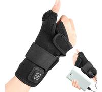 Almohadilla térmica de muñeca, manga calentadora enchufable, almohadilla térmica inalámbrica para brazos, 3 niveles de calor, diseño de soporte para el pulgar, para hombres, mujeres, adultos, personas