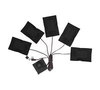 Almohadilla térmica de tela para chaleco eléctrico 5 en 1, almohadilla calefactora USB ajustable con temperatura de 3 velocidades, almohadilla calefactora de fibra compuesta