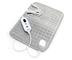 Almohadilla térmica eléctrica 40x30cm con 3 niveles y auto-apagado manta eléctrica lavable a 30°