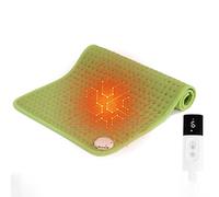 Almohadilla Térmica Eléctrica para Lumbares, Espalda, Hombros, Manta Electrica Lumbar con Controlador LCD,9 Niveles De Calentamiento, 4 Configuraciones De Temporizador,Verde,12x16in/30x40cm