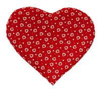 Almohadilla térmica en corazón 30x25 rojo con corazones | Saquito térmico | Pequeño cojín de semillas | Semillas de grosella