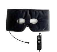 Almohadilla térmica facial, diadema térmica USB, hotel nocturno con comodidad portátil, avión de viaje con calor relajante, accesorio de bienestar de 26,57 x 5,118 pulgadas, protector de ojos para
