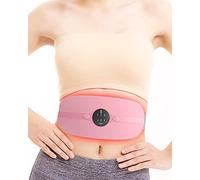 Almohadilla térmica menstrual,Cinturón de Calentamiento Eléctrico USB para el Vientre,3 Niveles de Calor y 3 Modos de Masaje,Soporte de Espalda Calentado para Alivio Dolor Menstrual (Rosa)
