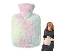 Almohadilla térmica para botella de agua,Botella térmica,Botellas con bolsa de agua calentada de 1000 ml | Calentadores de manos de invierno reutilizables, pequeña botella de agua caliente de gran cap