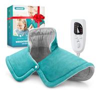 Almohadilla térmica para cuello y hombros, almohadilla térmica de cuello con peso de 2 libras para aliviar el dolor de espalda, 6 ajustes de calor, 4 apagado automático, regalos para mujeres, hombres,