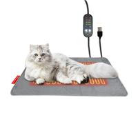 Almohadilla térmica para dormir para mascotas - Calefacción ajustable con temperatura de 5 niveles y temporizador automático | Calentador de jaula para casa, granja, garaje, sala de estar, cama eléctr