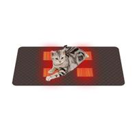Almohadilla térmica para gatos - Cama para mascotas con calefacción rápida USB ajustable Estera lavable a máquina Cachorro Gatito Confort Cojín térmico Ropa de cama Control de temperatura Des
