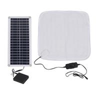 Almohadilla térmica para mascotas con panel solar, 12 V, 100 W, alfombrilla térmica para gatos y perros, cama de calentamiento ajustable, manta eléctrica con batería, almohadilla térmica impermeable