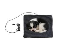 Almohadilla térmica para mascotas, manta de calentamiento USB impermeable - 10 x 10 pulgadas con termostato antideslizante impermeable almohadilla de calor de felpa para perros, para gatitos, razas