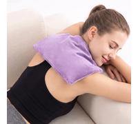 Almohadilla térmica para microondas con funda lavable, 8 x 12 pulgadas, almohadilla térmica multiusos para microondas para cuello y hombros, bolsa de frijol de calor húmedo para rodilla, músculos,