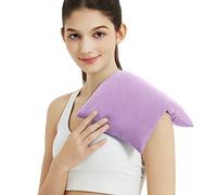 Almohadilla térmica para microondas con funda lavable, 8 x 12 pulgadas, almohadilla térmica multiusos para microondas para cuello y hombros, bolsa de frijol de calor húmedo para rodilla, músculos,