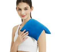 Almohadilla térmica para microondas con funda lavable, 8 x 12 pulgadas, almohadilla térmica multiusos para microondas para cuello y hombros, bolsa de frijol de calor húmedo para rodilla, músculos