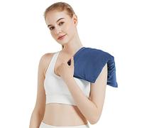 Almohadilla térmica para microondas con funda lavable, 8 x 18 pulgadas, almohadilla térmica para microondas para cuello y hombros, bolsa de frijol de calor húmedo para rodilla, articulaciones, muñeca