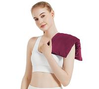 Almohadilla térmica para microondas con funda lavable, 8 x 18 pulgadas, almohadilla térmica para microondas para cuello y hombros, bolsa de frijol de calor húmedo para rodilla, articulaciones, muñeca