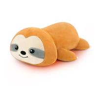 Almohadilla térmica para microondas de 1.5 libras de animales de peluche de perezoso para calambres y alivio del dolor menstrual para mujeres, animales de peluche calentables y refrigerables, regalo