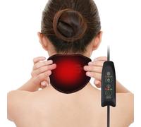 Almohadilla térmica para terapia de cuello, compresa caliente eléctrica para aliviar el cuello rígido, alimentado por USB con opciones de calor y temporizador ajustables