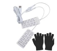 Almohadilla térmica para viajes - Almohadilla térmica para guantes de 4,5 x 9 cm, almohadillas para guantes calentadas por USB, calentador de manos y pies para exteriores en invierno - para climas frí