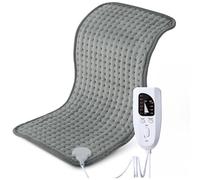 Almohadilla Térmica Tamaño King con 6 Ajustes de Temperatura y 4 Temporizadores, Alivio del Dolor de Espalda, Cuello, Hombros, Abdomen y Piernas, Apagado Automático,Dark Grey,16"x30"/40 * 76cm