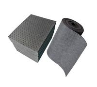 Almohadillas absorbentes de aceite, Almohadillas y rollos de polipropileno absorbente de aceite universales de 2 mm, grises, en varios tamaños(Pad+roll,100pcs+0.4 * 50m)