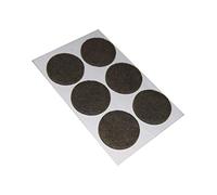 Almohadillas adhesivas redondas de 28 mm de diámetro. - Marrón - 6 unidades