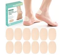 Almohadillas adhesivas Welnove Moleskin para pies, vendajes para ampollas en los pies, cinta Moleskin, relleno Moleskin, parches Mole Skin para talones, adhesivos Skin Tape para pies-Beige, 12 piezas