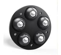 Almohadillas ajustables for patas de muebles con 5 rodillos ruedas for silla, lavadora, sofá cama, elevador(Black,12pcs)