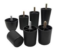 Almohadillas ajustables for patas de muebles, protectores piernas antideslizantes que absorben los golpes, M8 M10, plástico PE negro, for mesas y sillas(M8x50x35mm)